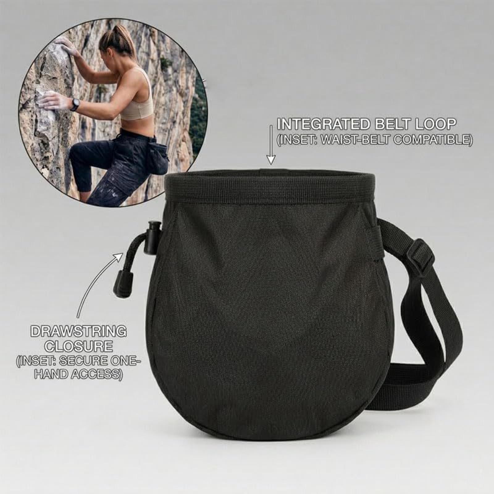 Chalk Bag for Rock Climbing Ad - Harness Climbing Adjustable ulasan dan harga