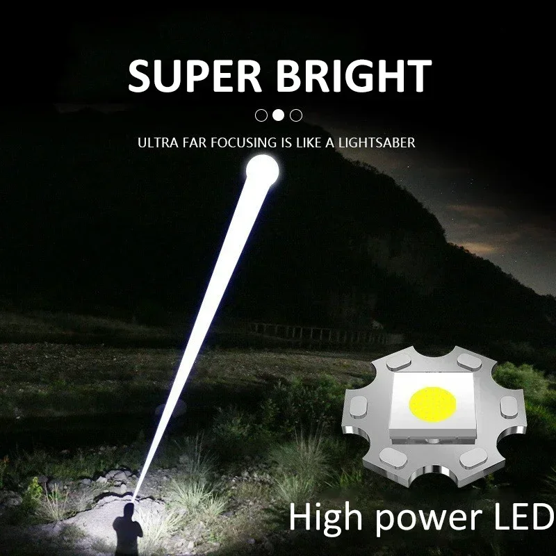 900000LM Powerful LED Flashlig - Outdoor Adventure Hiking ulasan dan harga