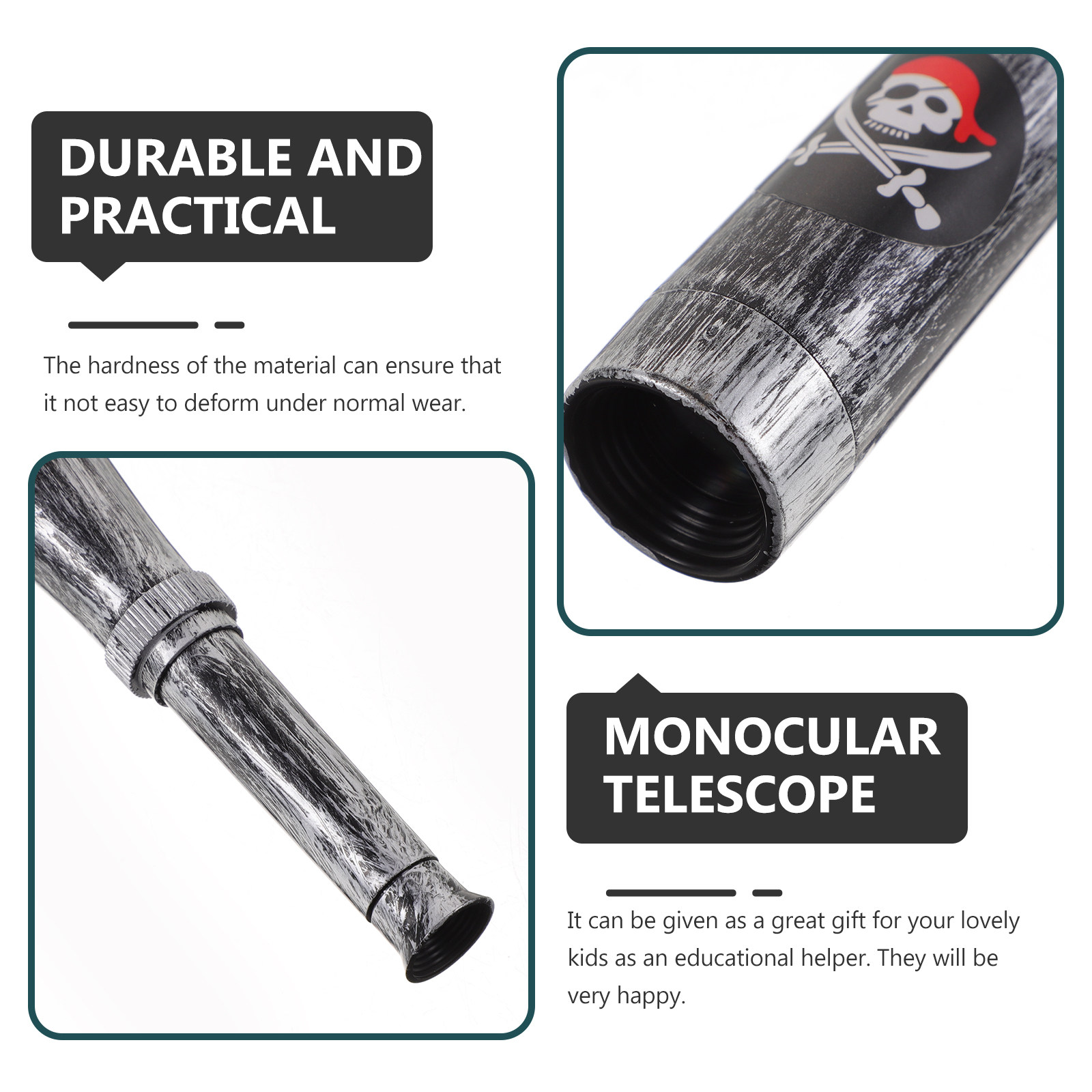 6Pcs Pirate Telescope Single T - Outdoor Adventure Learning ulasan dan harga