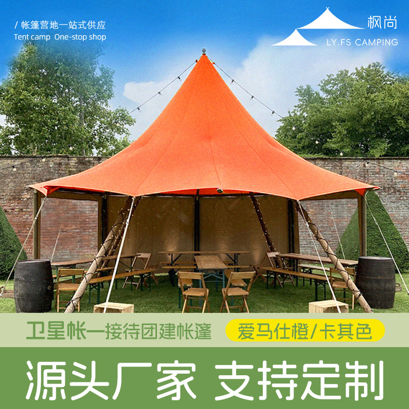 Double Layer Solid Wood Tent,  - Outdoor Adventure Resorts ulasan dan harga