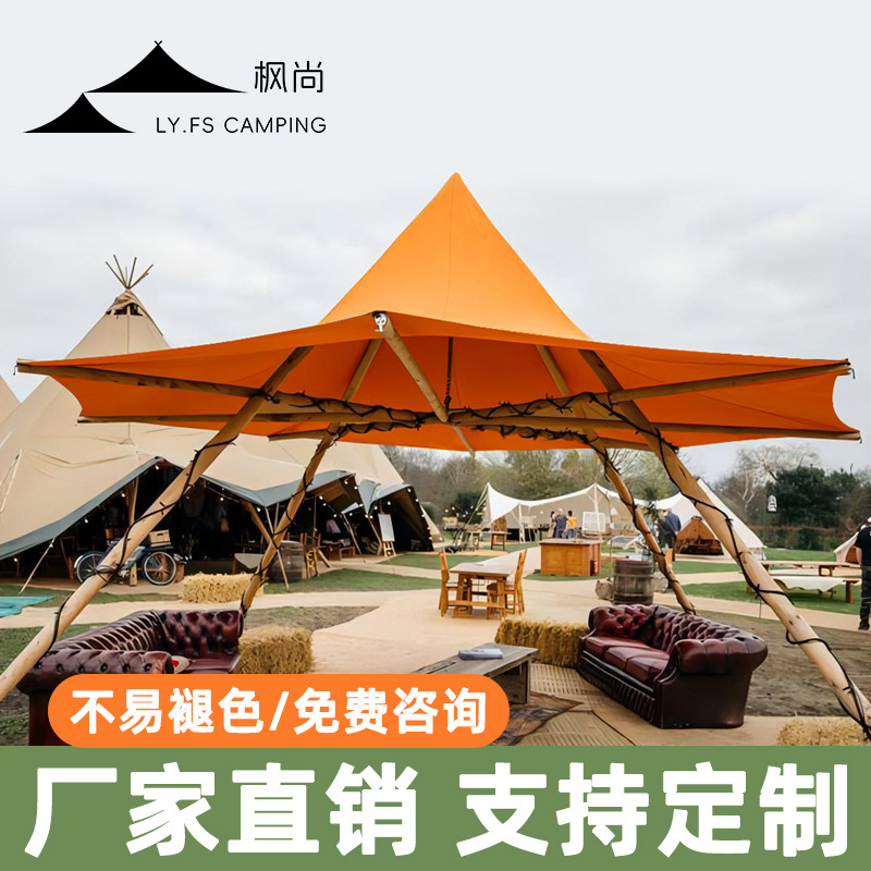 Double Layer Solid Wood Tent,  - Outdoor Adventure Resorts ulasan dan harga