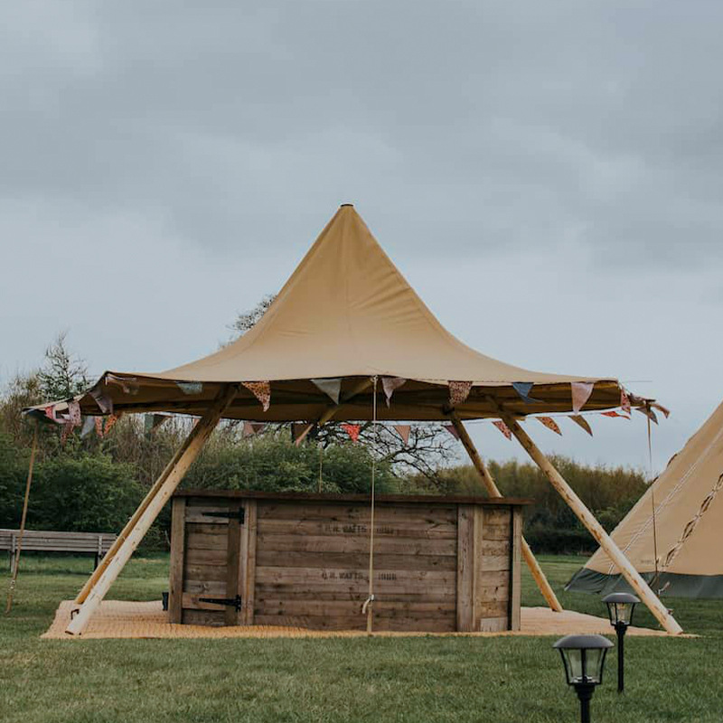 Double Layer Solid Wood Tent,  - Outdoor Adventure Resorts ulasan dan harga